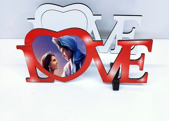 색칠 MDF 수비 텅 빈 사랑 심장 사진 그림 프레임 인쇄