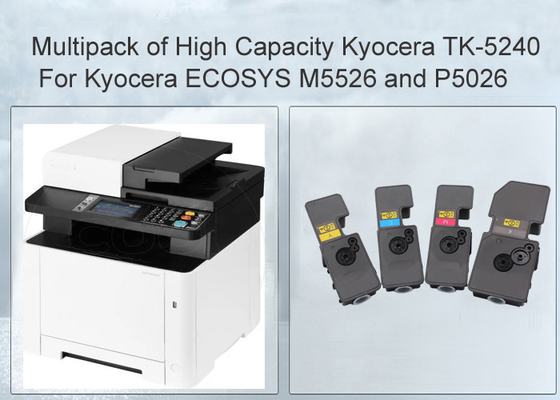 교세라 TK-5240 CMYK 멀티팩 레이저 프린터 토너 카트리지 (교세라 에코시스 M5526cdw용)